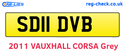 SD11DVB are the vehicle registration plates.