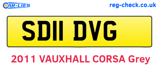 SD11DVG are the vehicle registration plates.