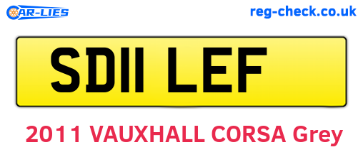 SD11LEF are the vehicle registration plates.