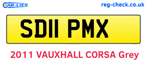 SD11PMX are the vehicle registration plates.