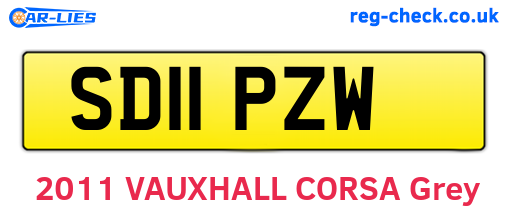 SD11PZW are the vehicle registration plates.