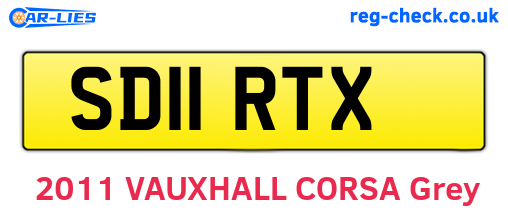 SD11RTX are the vehicle registration plates.