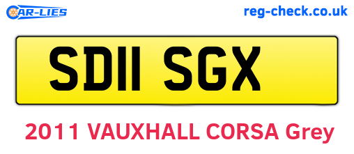 SD11SGX are the vehicle registration plates.