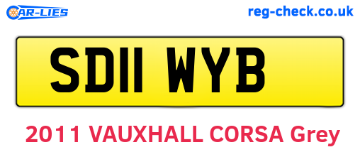 SD11WYB are the vehicle registration plates.