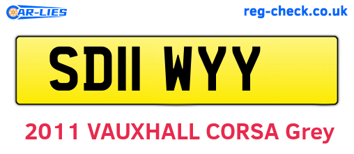 SD11WYY are the vehicle registration plates.