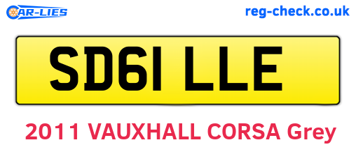 SD61LLE are the vehicle registration plates.