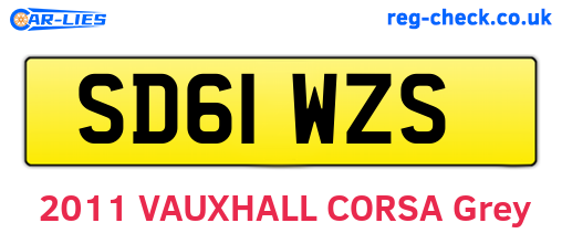 SD61WZS are the vehicle registration plates.