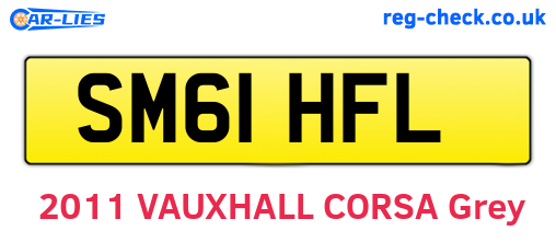 SM61HFL are the vehicle registration plates.