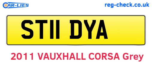 ST11DYA are the vehicle registration plates.