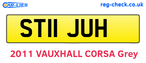ST11JUH are the vehicle registration plates.