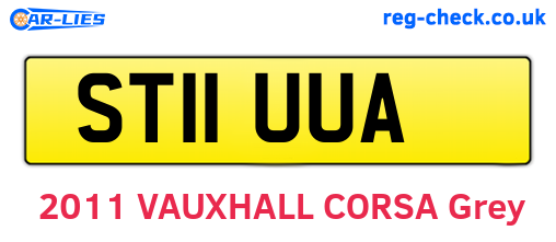 ST11UUA are the vehicle registration plates.