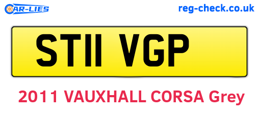 ST11VGP are the vehicle registration plates.