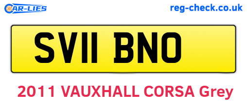 SV11BNO are the vehicle registration plates.