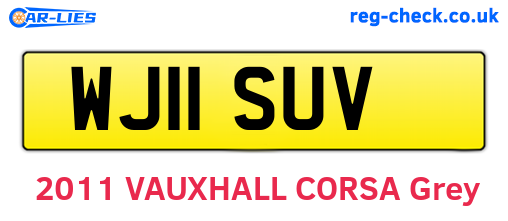 WJ11SUV are the vehicle registration plates.
