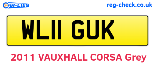 WL11GUK are the vehicle registration plates.