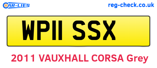 WP11SSX are the vehicle registration plates.