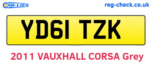 YD61TZK are the vehicle registration plates.