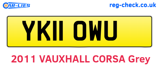 YK11OWU are the vehicle registration plates.