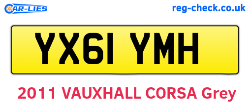 YX61YMH are the vehicle registration plates.