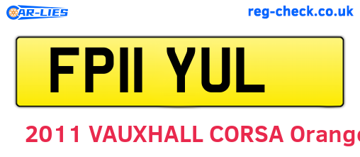 FP11YUL are the vehicle registration plates.