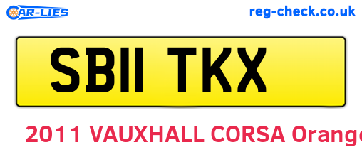 SB11TKX are the vehicle registration plates.