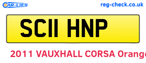 SC11HNP are the vehicle registration plates.