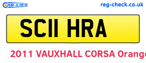 SC11HRA are the vehicle registration plates.