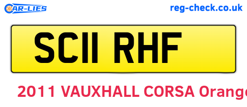 SC11RHF are the vehicle registration plates.