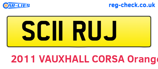 SC11RUJ are the vehicle registration plates.
