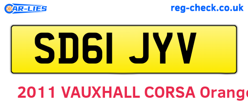 SD61JYV are the vehicle registration plates.
