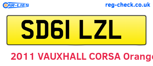 SD61LZL are the vehicle registration plates.