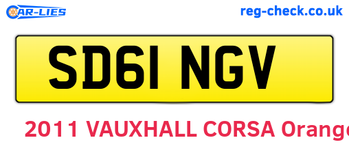 SD61NGV are the vehicle registration plates.