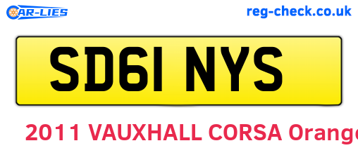 SD61NYS are the vehicle registration plates.