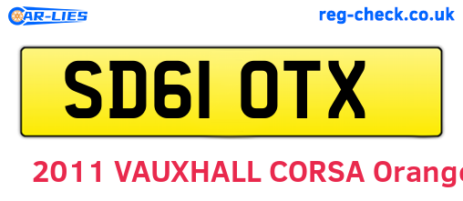 SD61OTX are the vehicle registration plates.