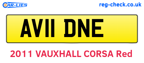 AV11DNE are the vehicle registration plates.
