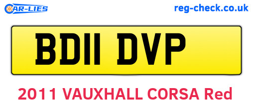BD11DVP are the vehicle registration plates.
