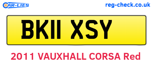 BK11XSY are the vehicle registration plates.