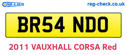 BR54NDO are the vehicle registration plates.