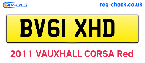 BV61XHD are the vehicle registration plates.
