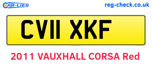 CV11XKF are the vehicle registration plates.
