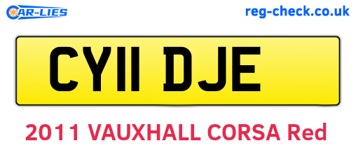 CY11DJE are the vehicle registration plates.