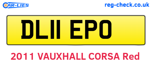 DL11EPO are the vehicle registration plates.