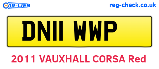 DN11WWP are the vehicle registration plates.