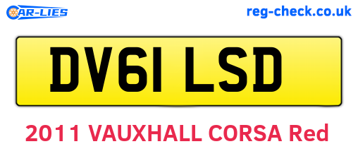 DV61LSD are the vehicle registration plates.