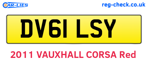 DV61LSY are the vehicle registration plates.