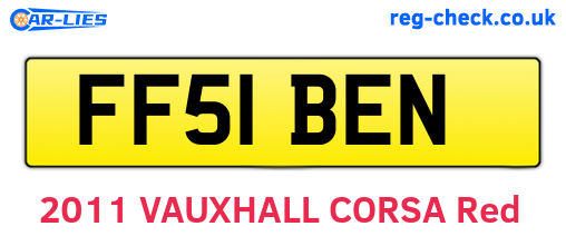 FF51BEN are the vehicle registration plates.