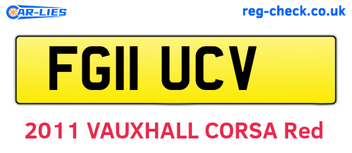 FG11UCV are the vehicle registration plates.