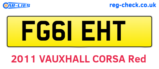 FG61EHT are the vehicle registration plates.