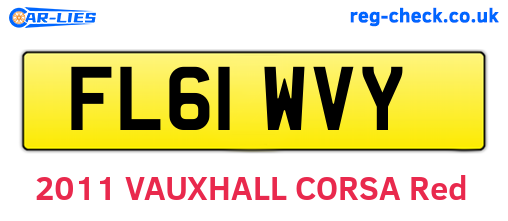 FL61WVY are the vehicle registration plates.