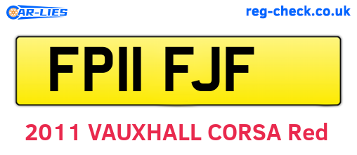 FP11FJF are the vehicle registration plates.